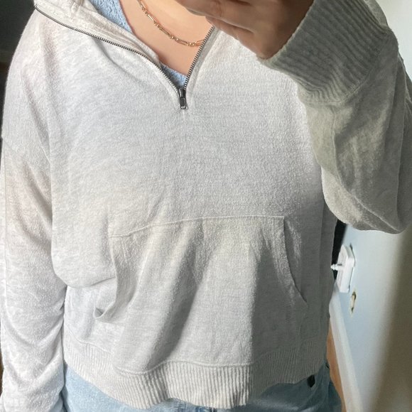 Aerie Plush Quarter Zip Sweatshirt - Picture 3 of 6